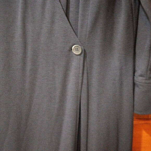 AK Anne Klein Charcoal Gray Midi Wrap Dress Medium - Picture 8 of 11